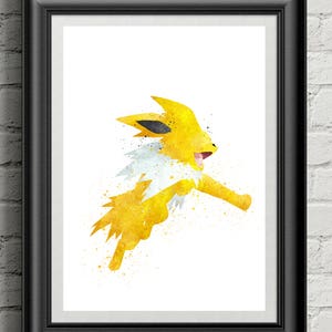 Lighting Fox Watercolor Digital Download Print, Wall Art, Nursery Art, Home Decor, Watercolor Prints.