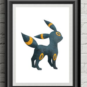 ブラッキーポスター（A3） - リアルなポケモンアートプリント