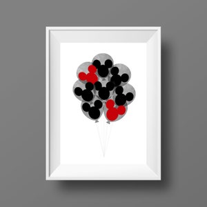 Set of 5 Magical Kingdom Silhouette Prints, Wall Art, Home Decor,Nursery Art, Kids Room Decor.