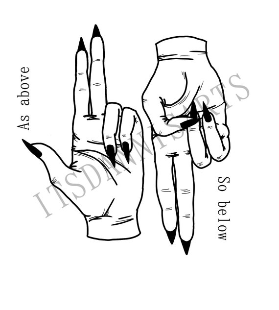 As Above so Below Hands Digital Download Print Etsy