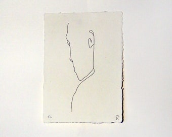Limited Edition A6 card Hand drawing on Recycled Cotton Paper