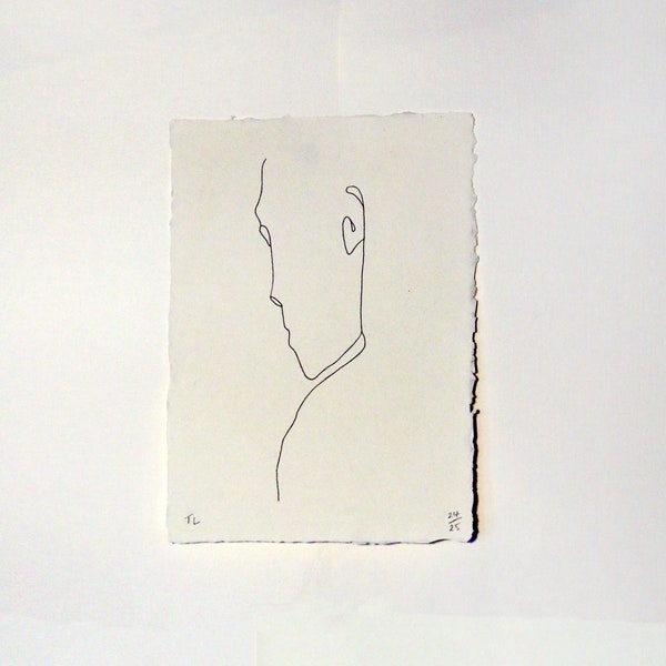 Limited Edition A6 card Hand drawing on Recycled Cotton Paper