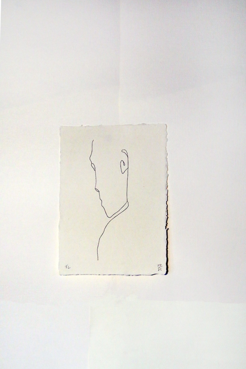 Limited Edition A6 card Hand drawing on Recycled Cotton Paper image 1