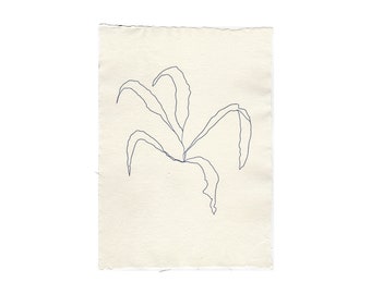 Line Leaf A4 Print on Recycled Cotton Paper