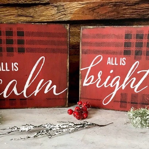 Reindeer Sign Decor Christmas Decoration Rustic Holiday Etsy