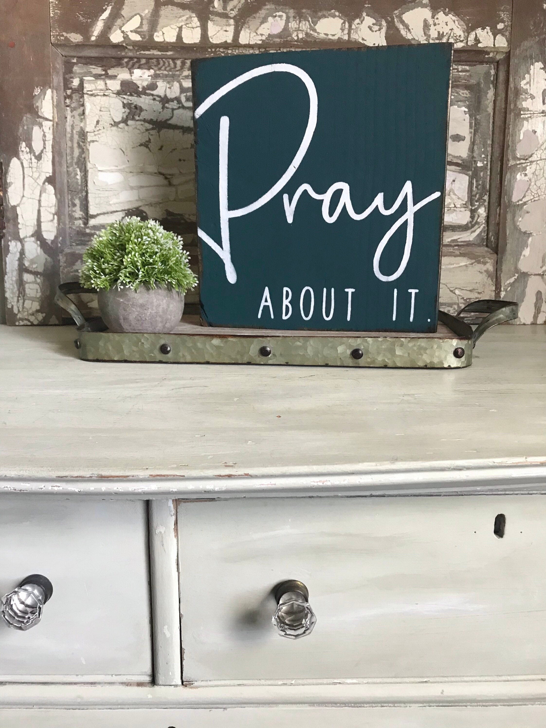Pray Sign / Christian Wood Sign Decor / Religious Decor / Farmhouse ...