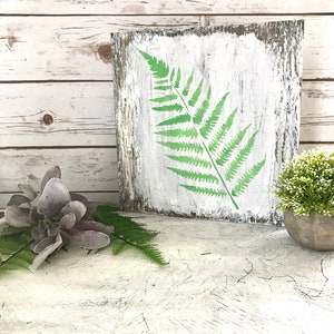 Fern Wood Sign / Vintage Style Botanical Sign / Summer Decor ...