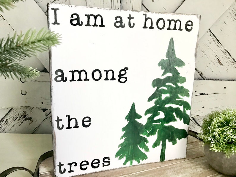 Rustic Mountain Sign / Hiking Adventure Sign / Tree Quote Sign / Nature ...