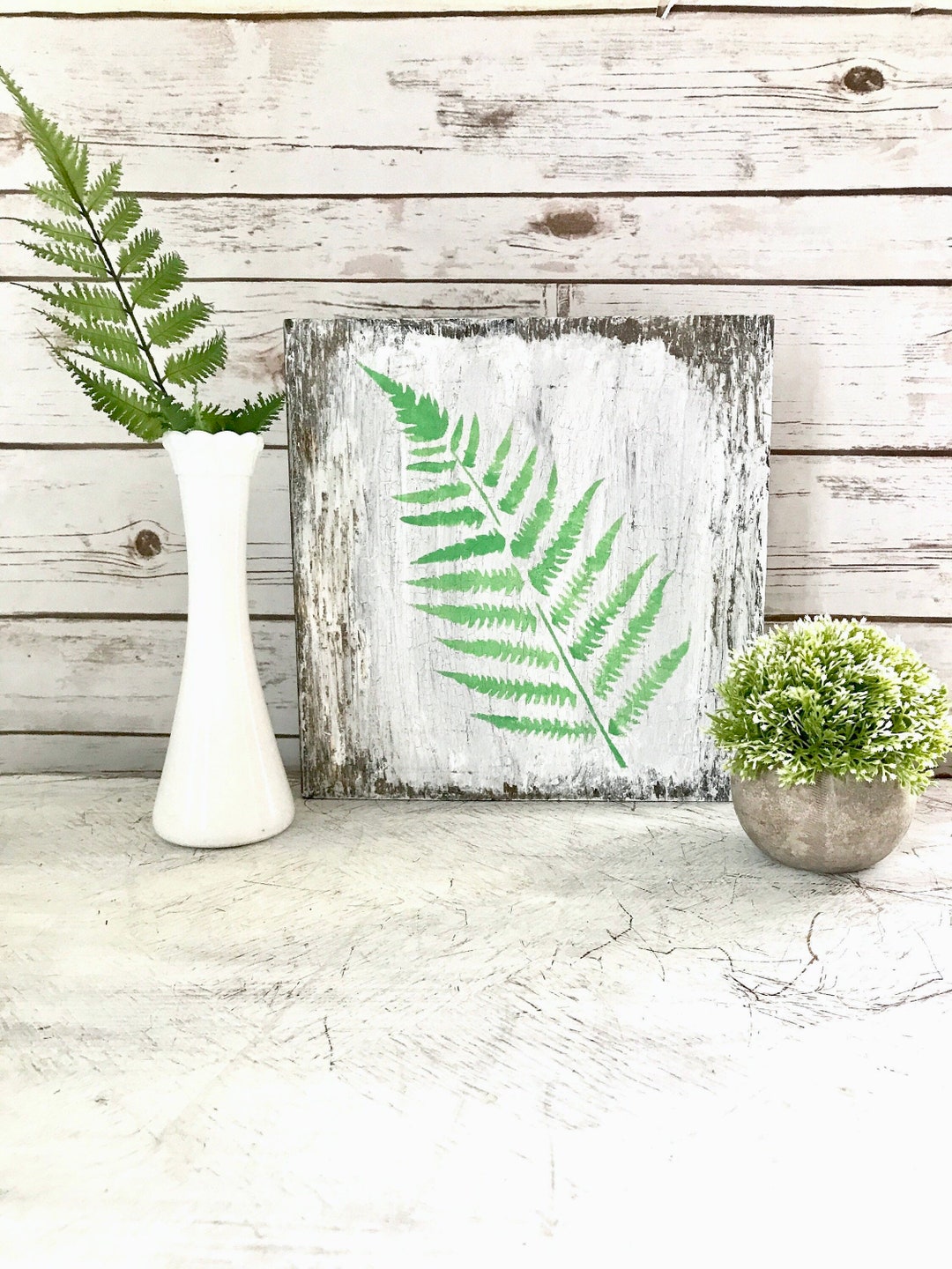 Fern Wood Sign / Vintage Style Botanical Sign / Summer Decor ...