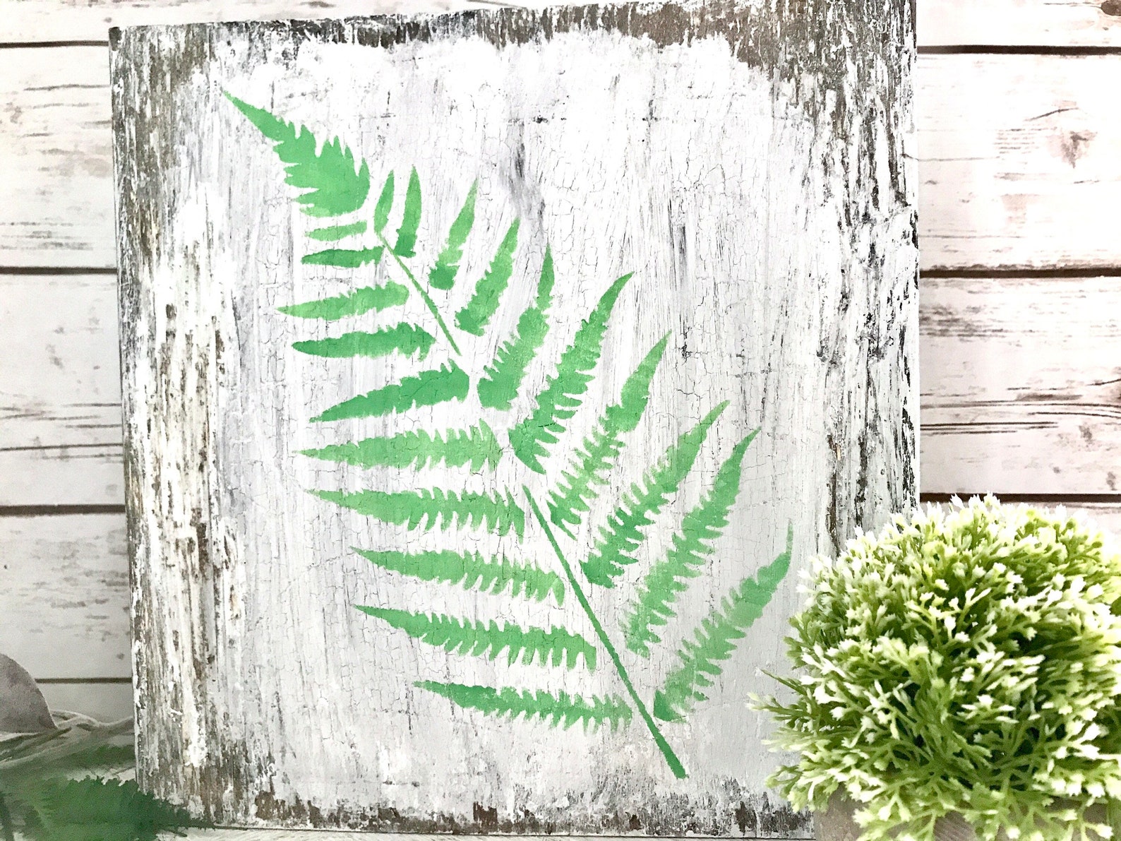 Fern Wood Sign / Vintage Style Botanical Sign / Summer Decor ...