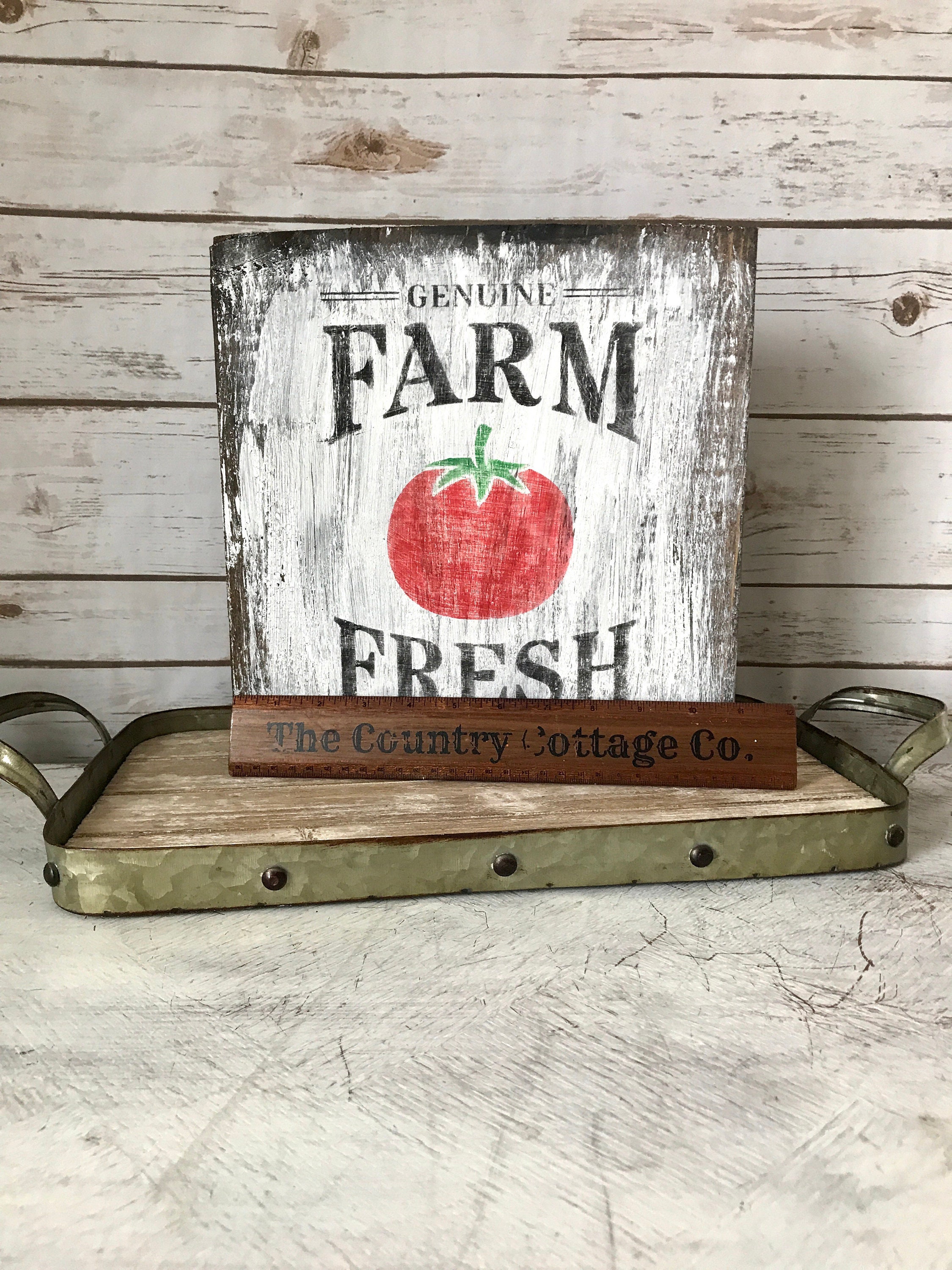 Tomate Sign Tomato Sign / Kitchen Veggie Wood Sign / Farm Freah Tomatoes / Summer ...