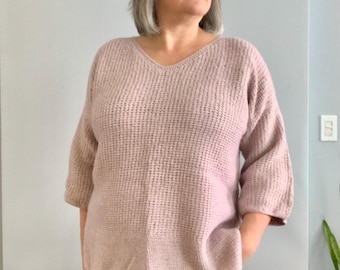 Out-of-Towner Sweater, Tunisian crochet pattern