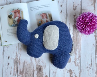 The Blue elephant, handmade stuffed pillow plushy, baby gift, kid's gift