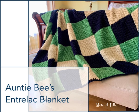Auntie Bee's Entrelac Tunisian Crochet Blanket Pattern Canada