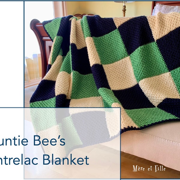 Auntie Bee's Entrelac Tunisian Crochet Blanket Pattern