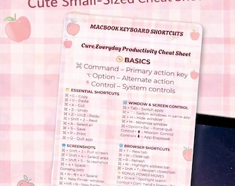 MacBook Keyboard Shortcuts Cheat Sheet | Printable Mac Shortcut Guide