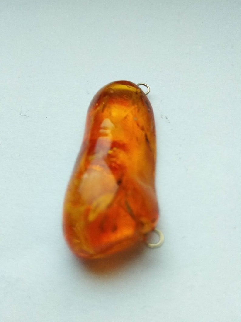 Amber Baltic Genuine Handmade Pendant Golden Cognac Honey Color 3.17 gr #301