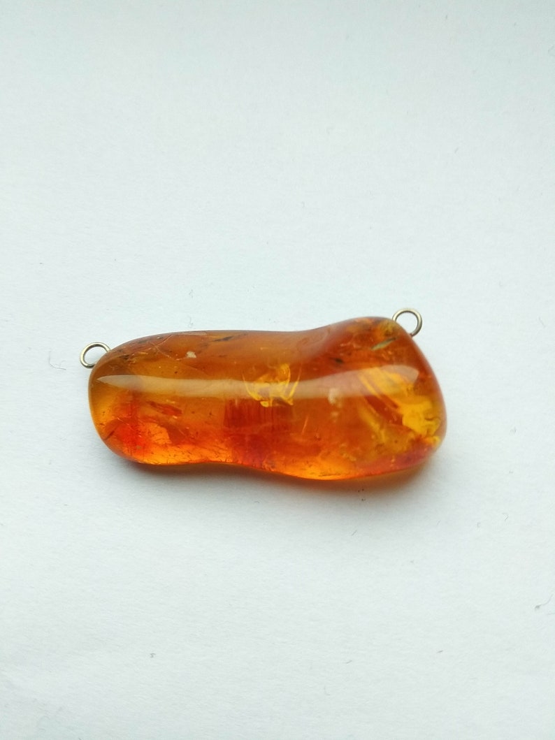 Amber Baltic Genuine Handmade Pendant Golden Cognac Honey Color 3.17 gr #301