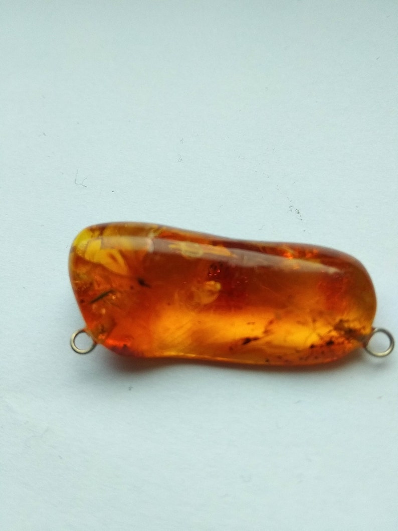 Amber Baltic Genuine Handmade Pendant Golden Cognac Honey Color 3.17 gr #301