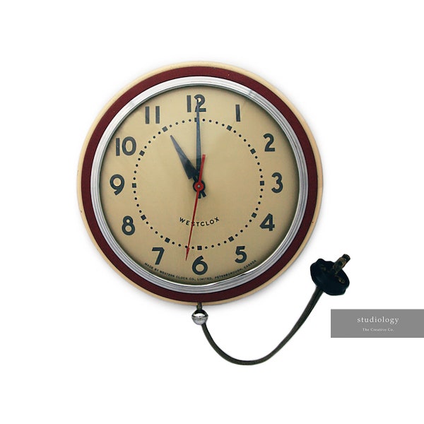 Westclox Wall Clock Etsy UK