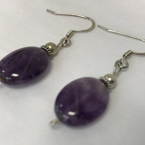 Accessories Boutique Earrings Silver Amethyst Gemstone Handmade
