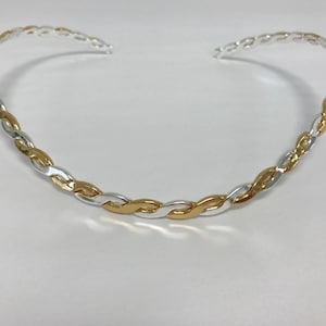 Braided Silver and Gold Plated Choker