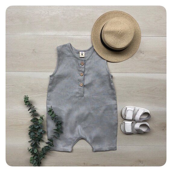 henley romper baby