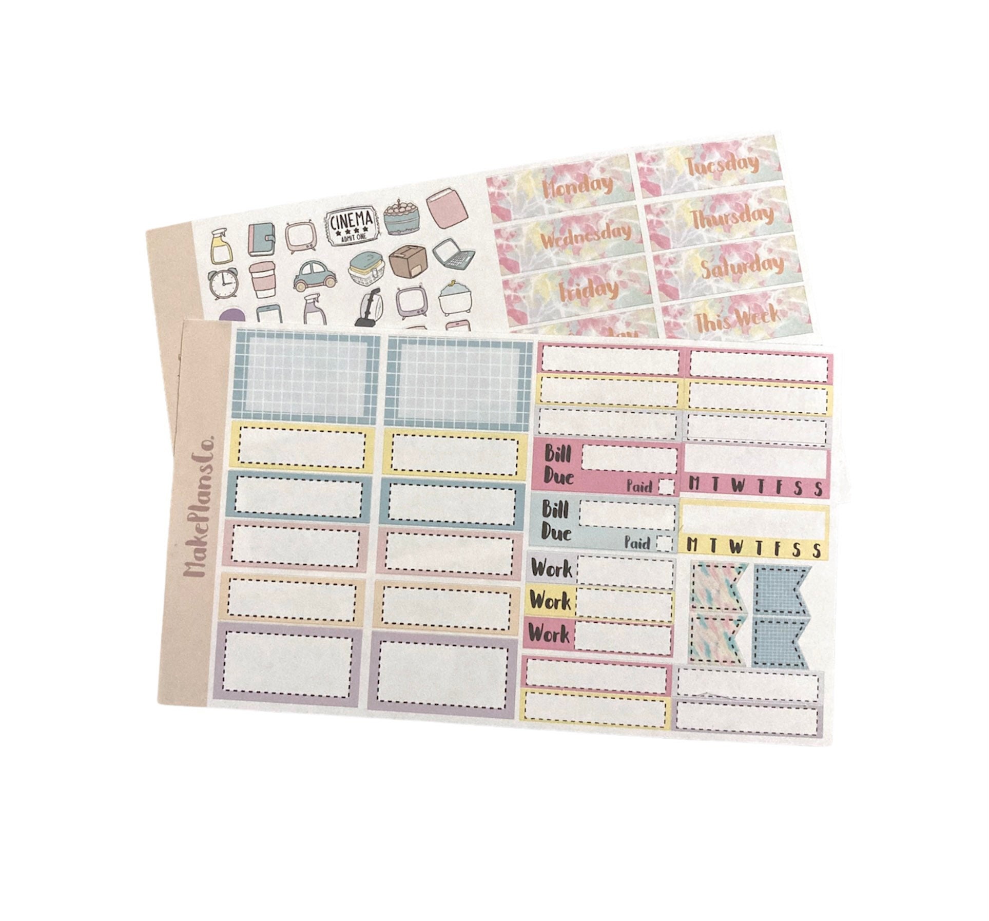 Functional Mini Sticker Set - Etsy