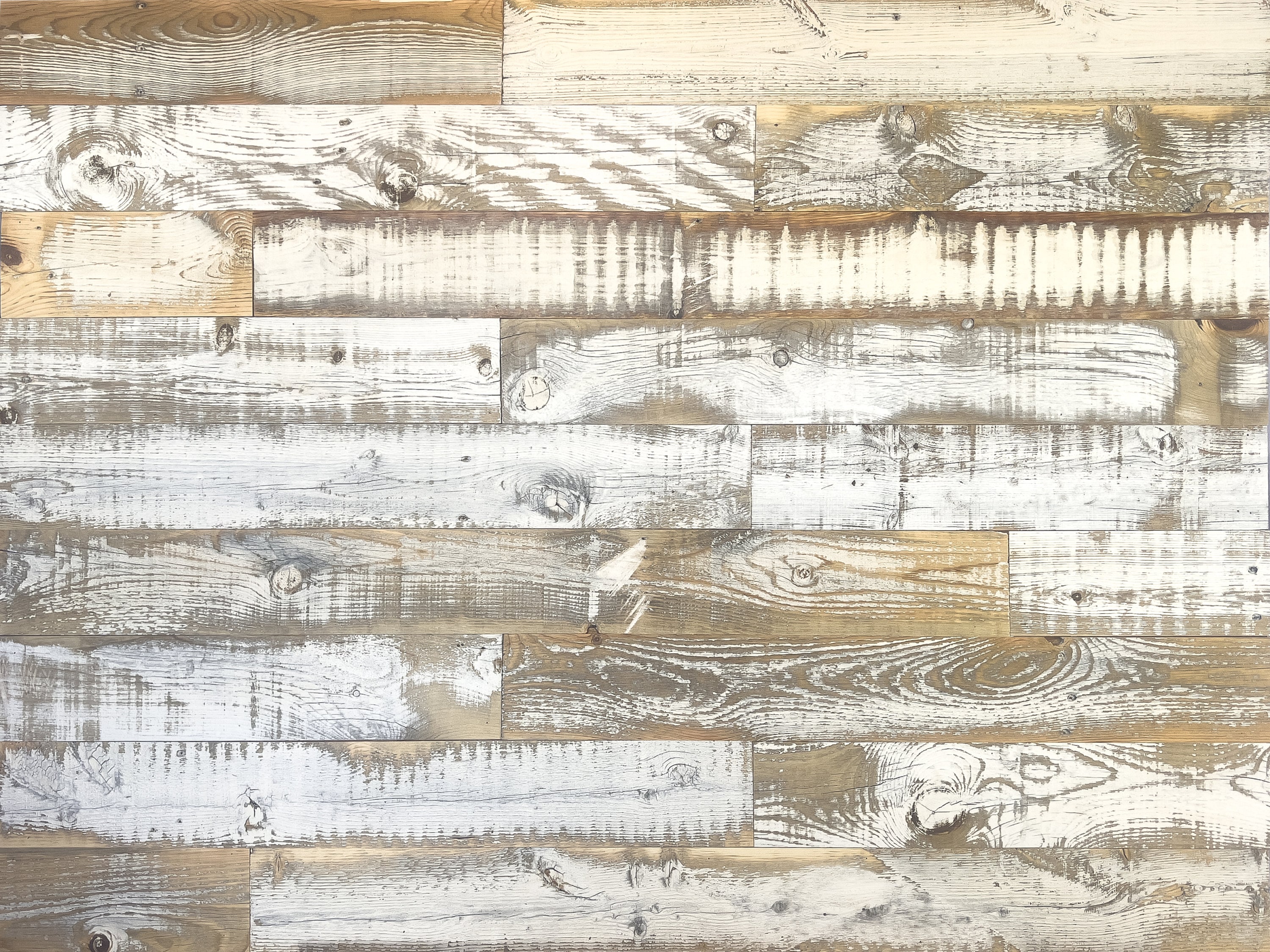 Distressed White Reclaimed Wood Wall Planks - Free Shipping - 20 sq ft per bundle - Casper Finish