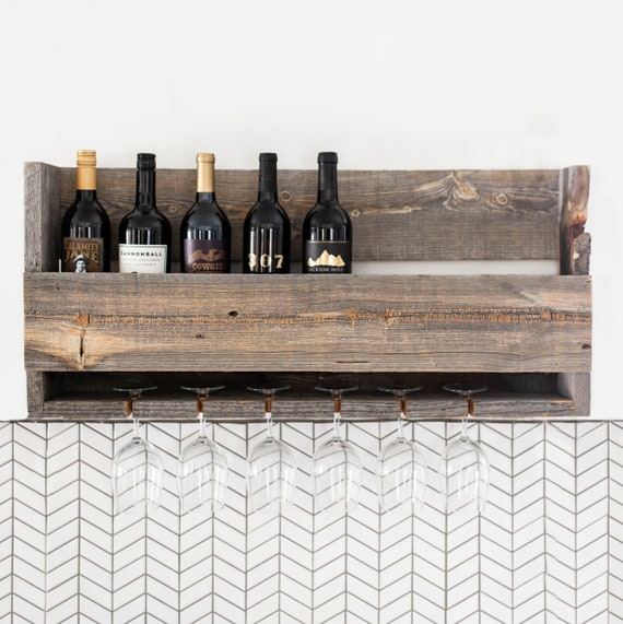 Wine Rack Made From Reclaimed Wood Better Than Barn Wood Etsy