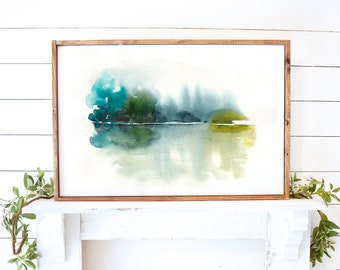 抽象風景画、風景水彩画、抽象風景画、風景画、半抽象風景画、水彩風景