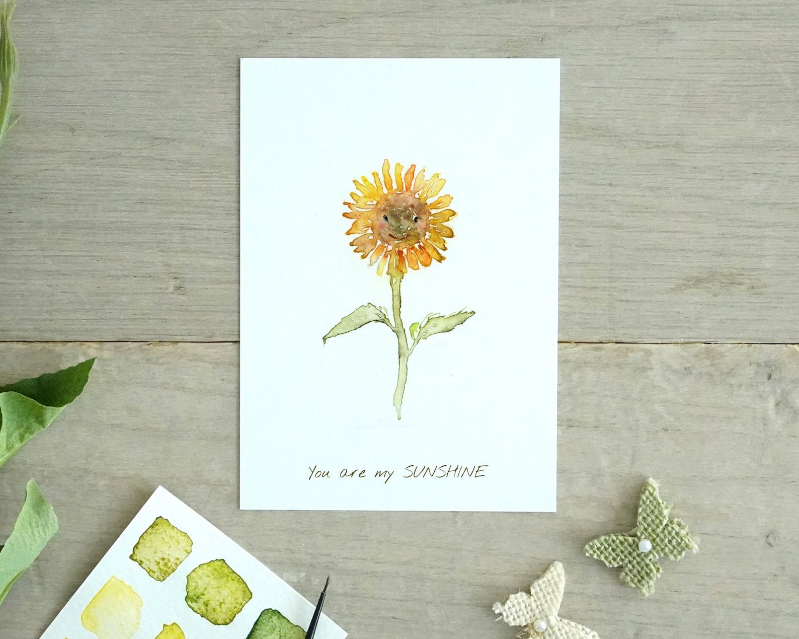 Sunflower Card Printable Love Card Valentines Day Card Etsy