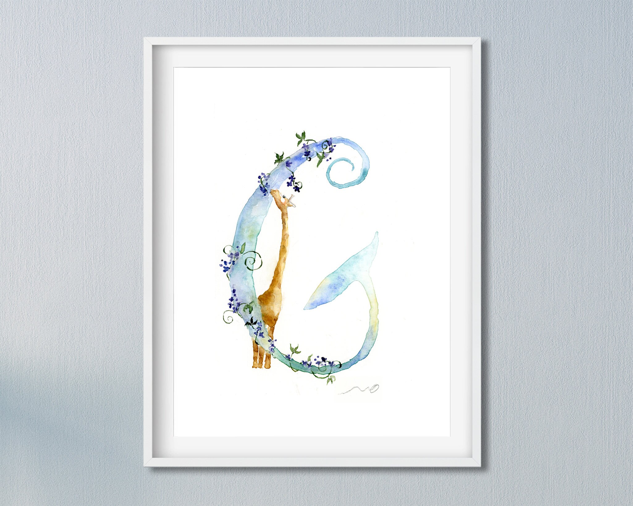 Nursery Letter Print Initial Print Custom Baby Print Etsy UK