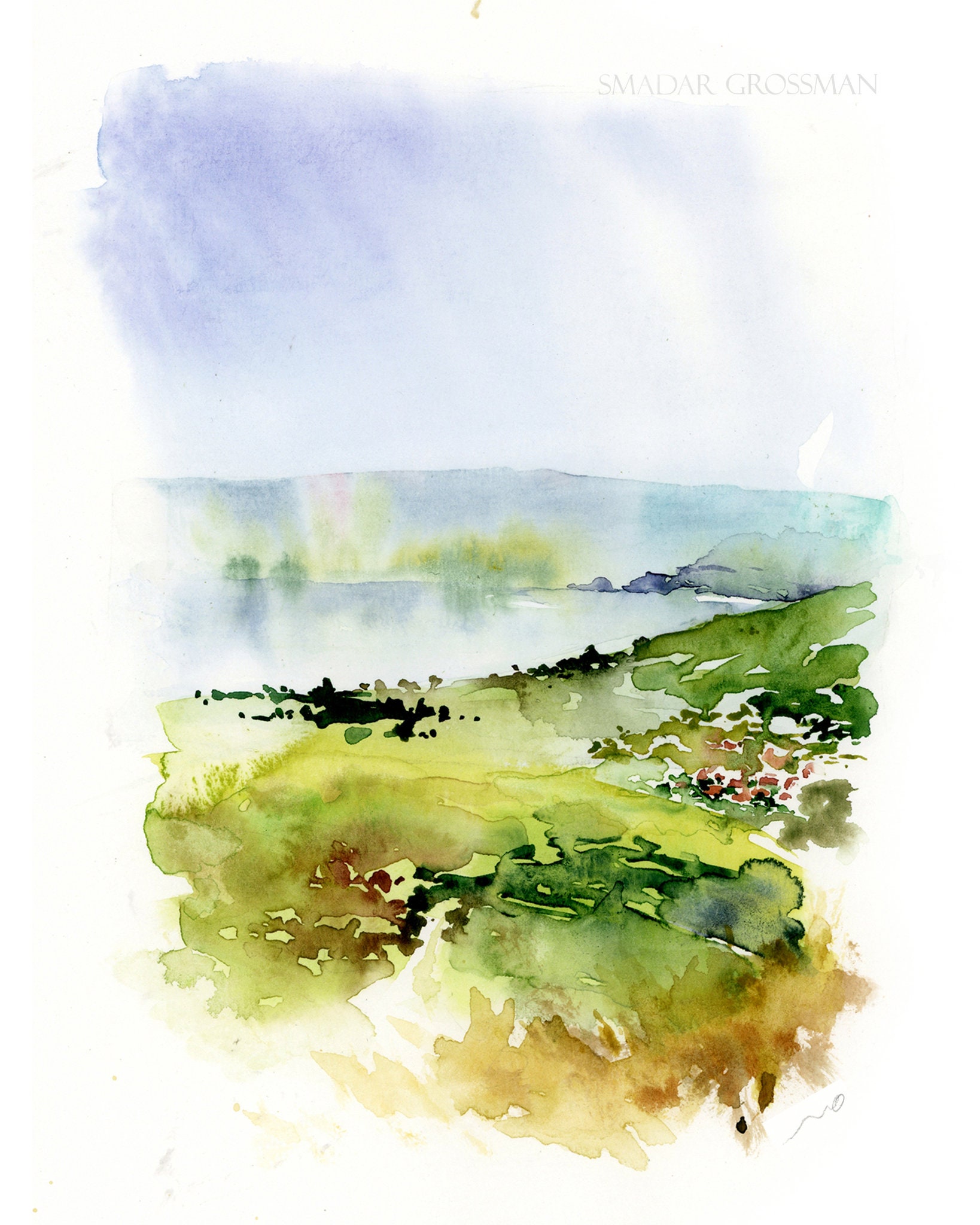 Watercolor Print Set, Landscape Print Set, Set of 3 Wall Art, Fine Art ...