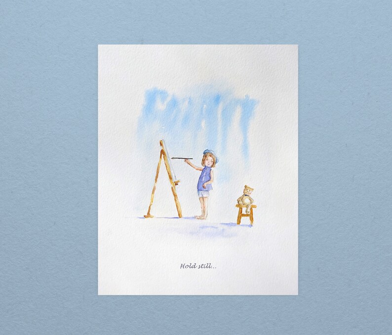Baby Girl Wall Decor Kids Wall Decor Children Illustration Nursery Wall Art Watercolor Kids Print Girl Room Decor Baby Shower Gift