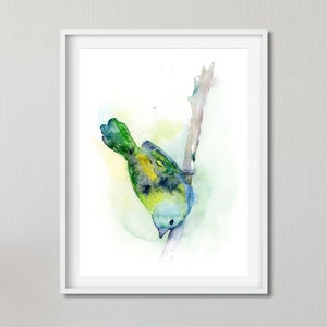 新品】グリーンバード絵画アート絵