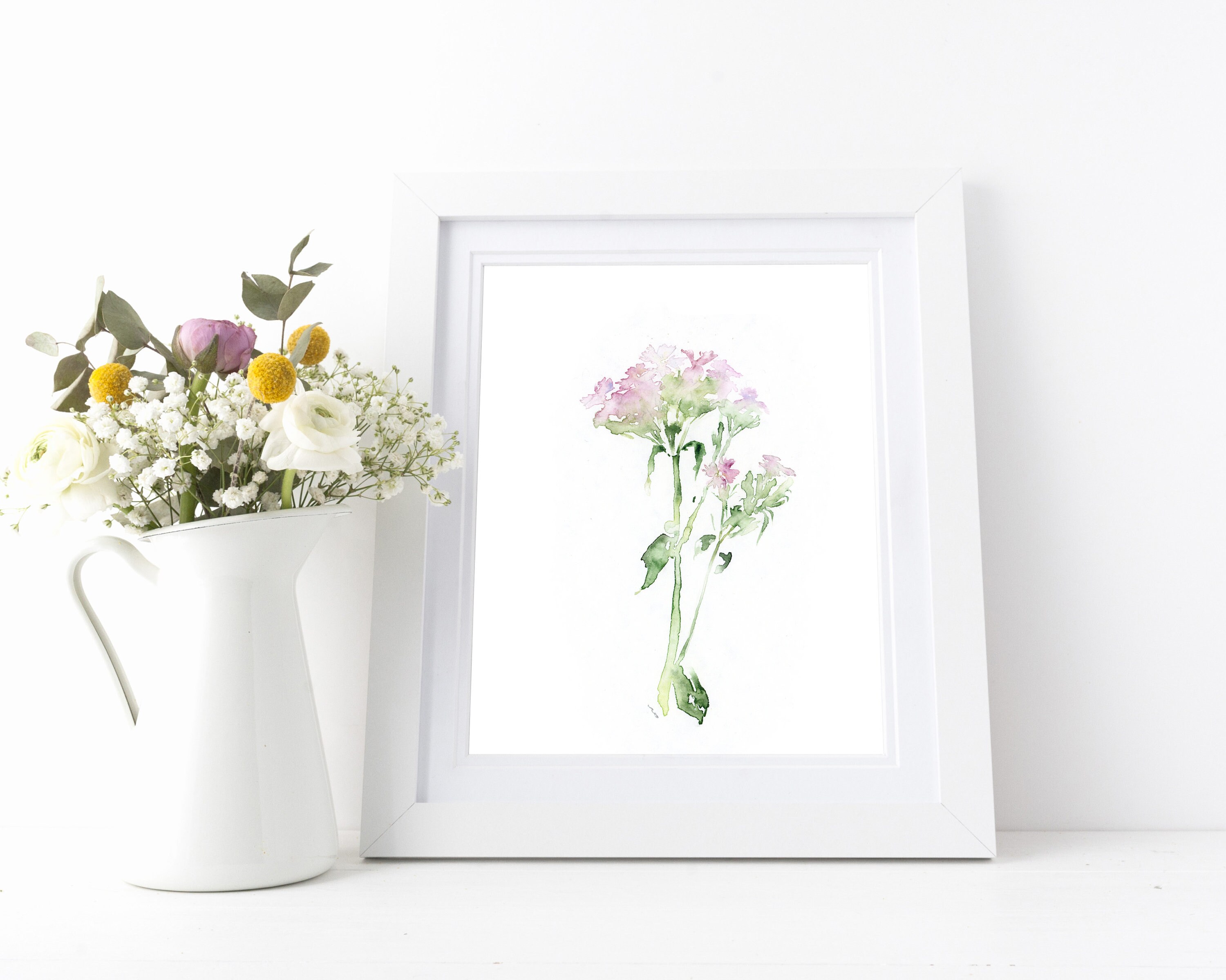 Botanical Wall Art Set, Watercolor Print Set, Flower Print Set of 3 ...