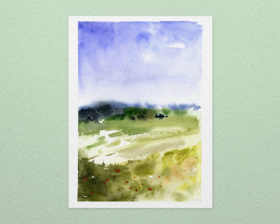 Large Landscape Art, Living Room Painting, Nature Lover Gift, Fields