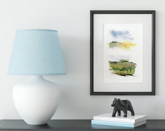 Abstrakte Aquarell Kunst, Natur Wandkunst, Landschaft Aquarell Kunst, Kleine Aquarellmalerei, Abstrakte Wandkunst, Eingangsbereich Kunst, Original Kunst
