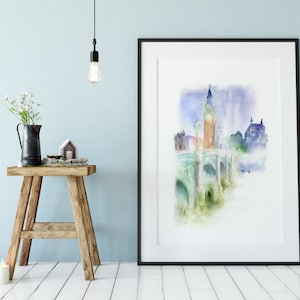 Große Wandkunst, Landschaftsdruck, Große Aquarell Landschaftsdruck, Natur Kunst, Aquarell Kunstdruck, Wohnzimmer Kunst, Abstrakte Wandkunst