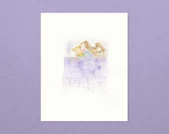 保育園の壁アート、水彩画の子供用プリント、ベビールームの装飾、子供のイラスト、赤ちゃん用壁飾り、子供用壁飾り、ベビーシャワーのギフト