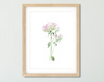Watercolor Flower Print, Small Botanical Print, Plant Wall Art, Botanical Painting Print, Plant Lover Gift, Greenery Print, Kitchen Wall Art