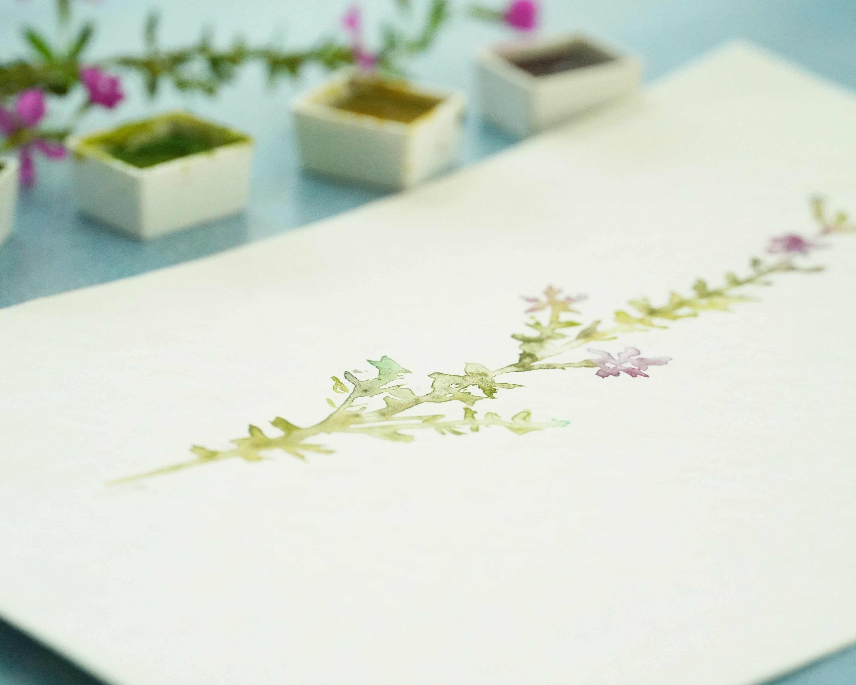 Botanical Wall Art Set, Watercolor Print Set, Flower Print Set of 3 ...
