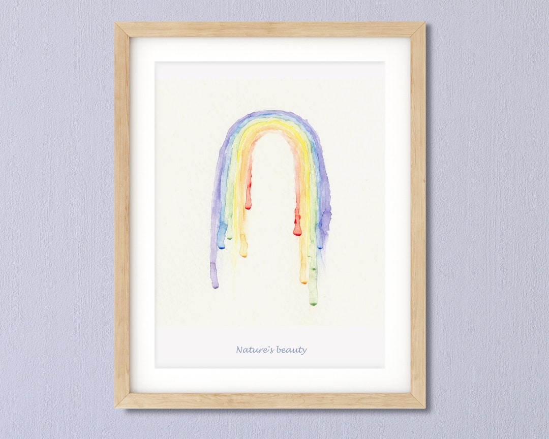 Rainbow Printable, Baby Wall Art Printable, Nursery Rainbow Art, Digital Nursery Wall Art