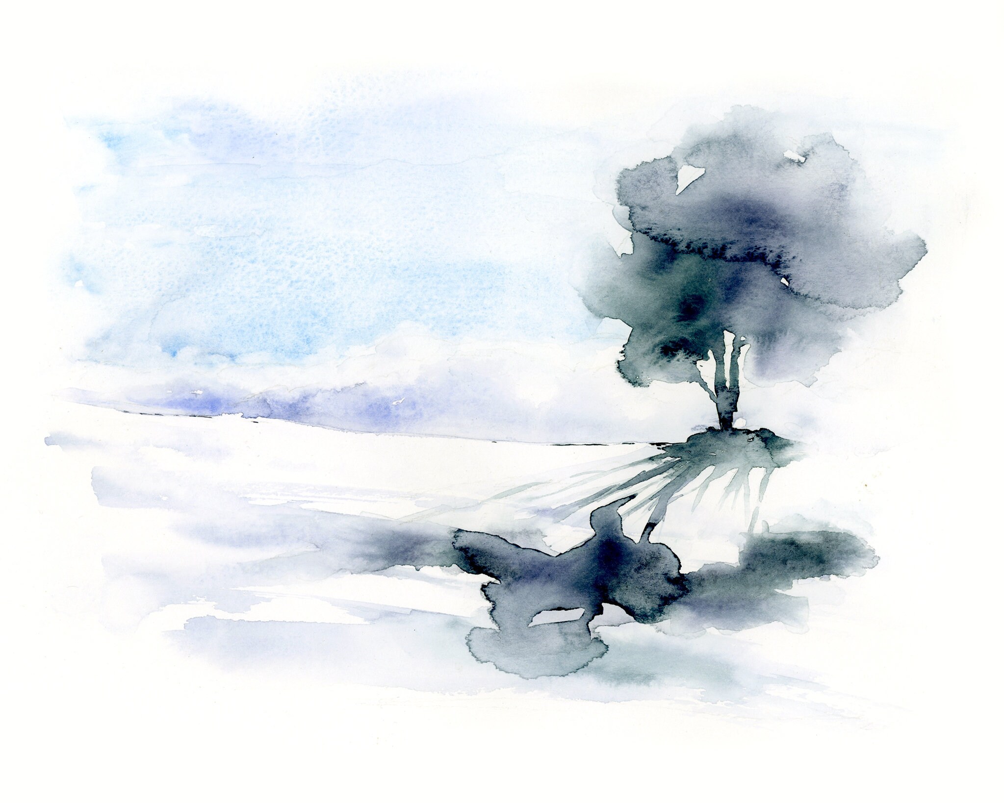 Schlafzimmer-Wand-Kunst abstrakte Aquarell Natur Kunstdruck | Etsy