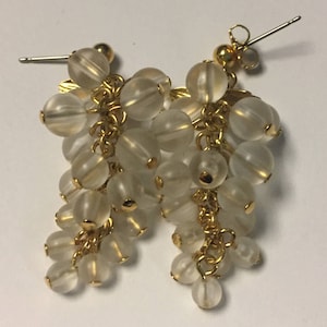 White Grape Vintage Earrings
