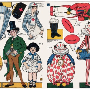 Paper Doll Set 1 from The Magic Circus by Violet Moore Higgins