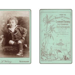 Digitale levering, Altered art, Vintage CDV, kabinet card, Vintage foto, Collage, kaart maken, jongen, gravure, Buckingham fotograaf