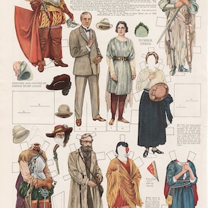Digital paper doll, movie star, costume, theater, Delineator, Corwin Knapp Linson, Who are They #3