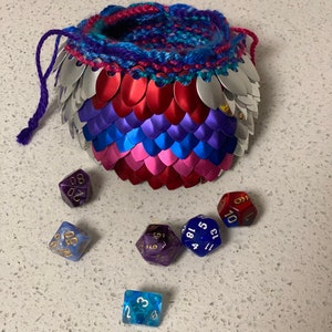 Large Dragon Scale Bag Silver/Red/Blue/Purple/Pink